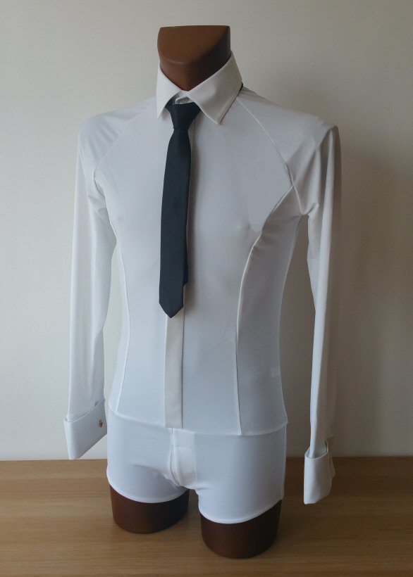 Boys Raglan white dance shirt